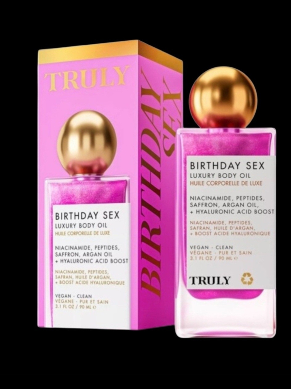 TRULY Birthday Sex Luxury Body Oil — Pink & Gold